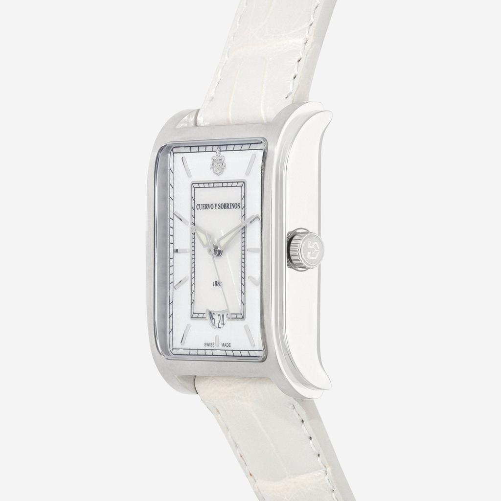 CUERVO Y SOBRINOS Cuervo Y Sobrinos Prominente Tocororo Stainless Steel 33.75 x 52mm Automatic Ladies Watch 1015.1WHC