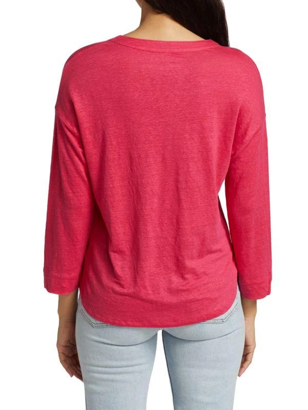 MAJESTIC FILATURES Linen Henley Shirt 2