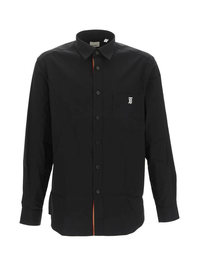 Burberry Burberry Logo Embroidered Long-Sleeved Shirt 1
