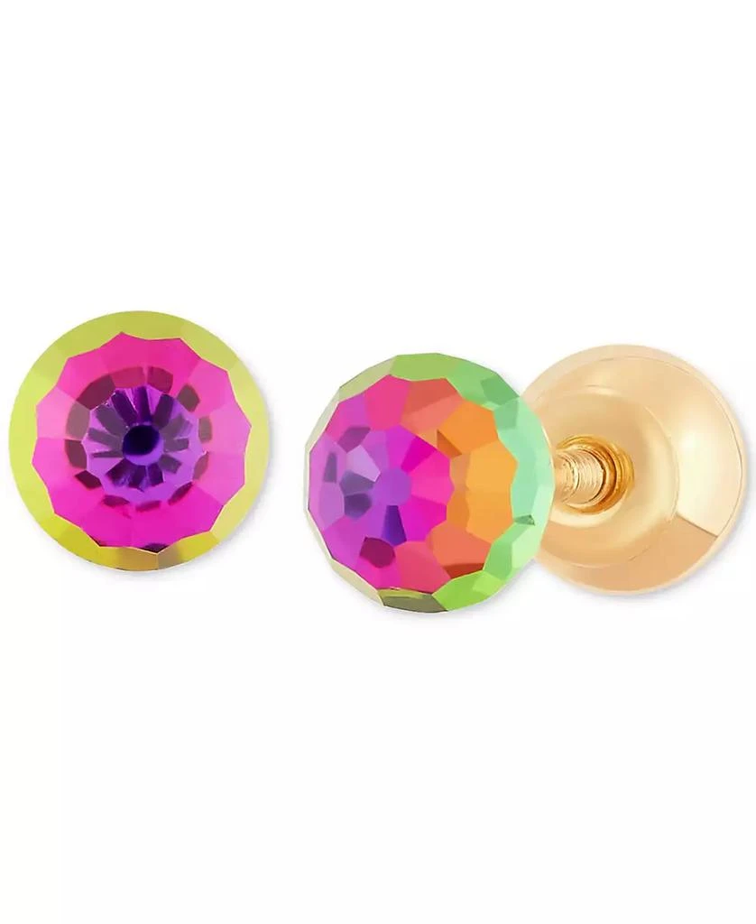 Macy's Children's Crystal Ball Stud Earrings in 14k Gold 3