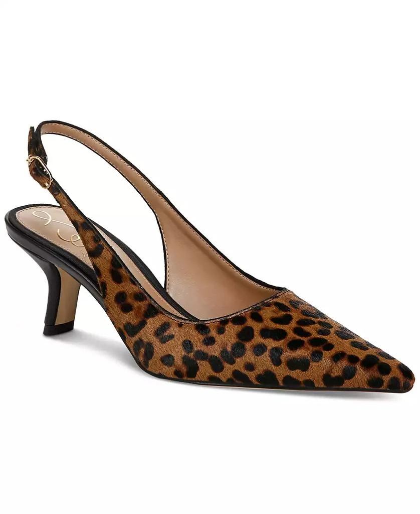 Sam Edelman Bianka Kitten-Heel Leather Slingback Pumps 6