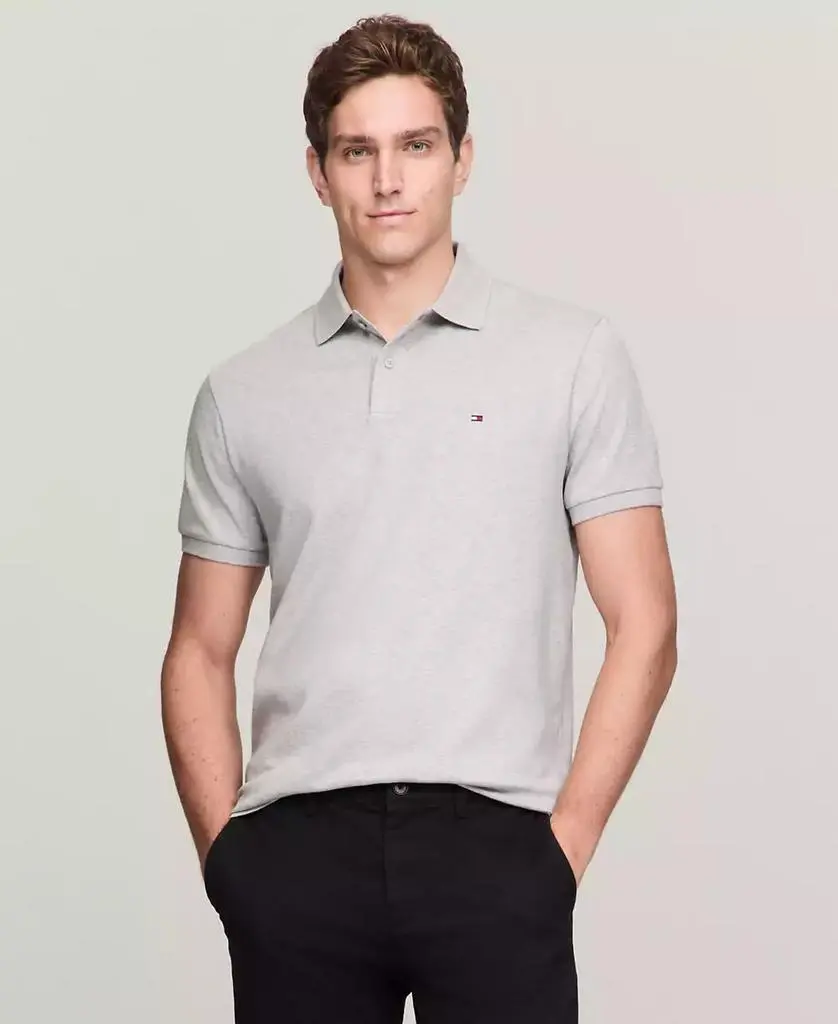 Tommy Hilfiger Men's Regular-Fit Smooth Touch Liquid Cotton Collar Stripe Polo Shirt