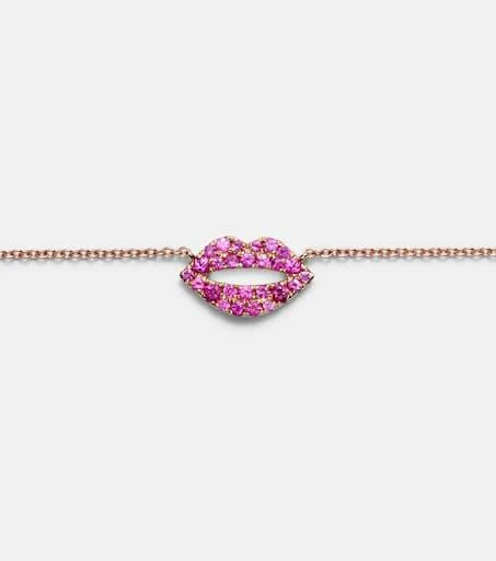 Roxanne First Scarlett Kiss 14kt rose gold necklace with pink sapphires 4