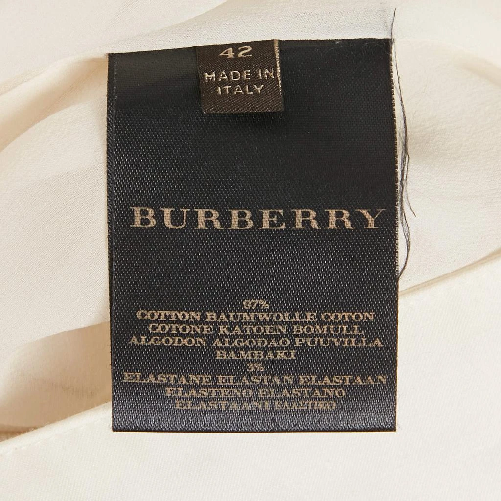 Burberry Burberry Off-White Cotton Knee-Length Skirt M 5