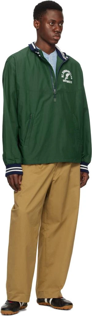 Ralph Lauren Green Ripstop Quarter-Zip Graphic Jacket 4