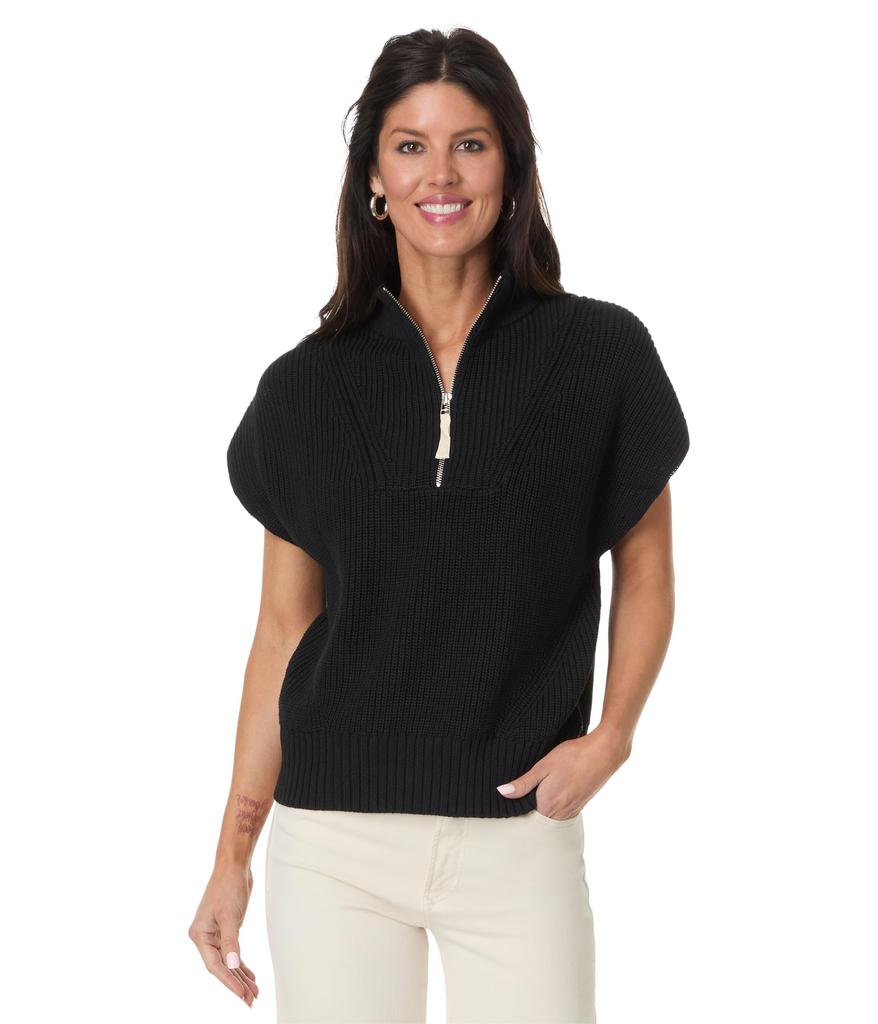 Lilla P Half Zip Poncho Sweater