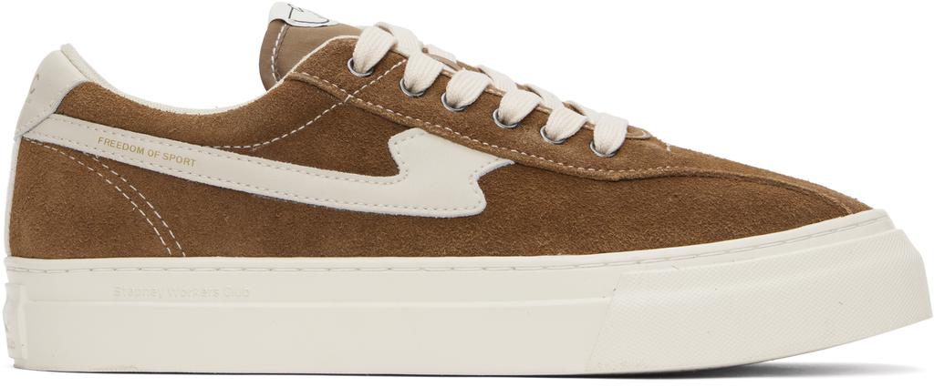 Stepney Workers Club Brown & White Dellow S-Strike Cup Suede Sneakers