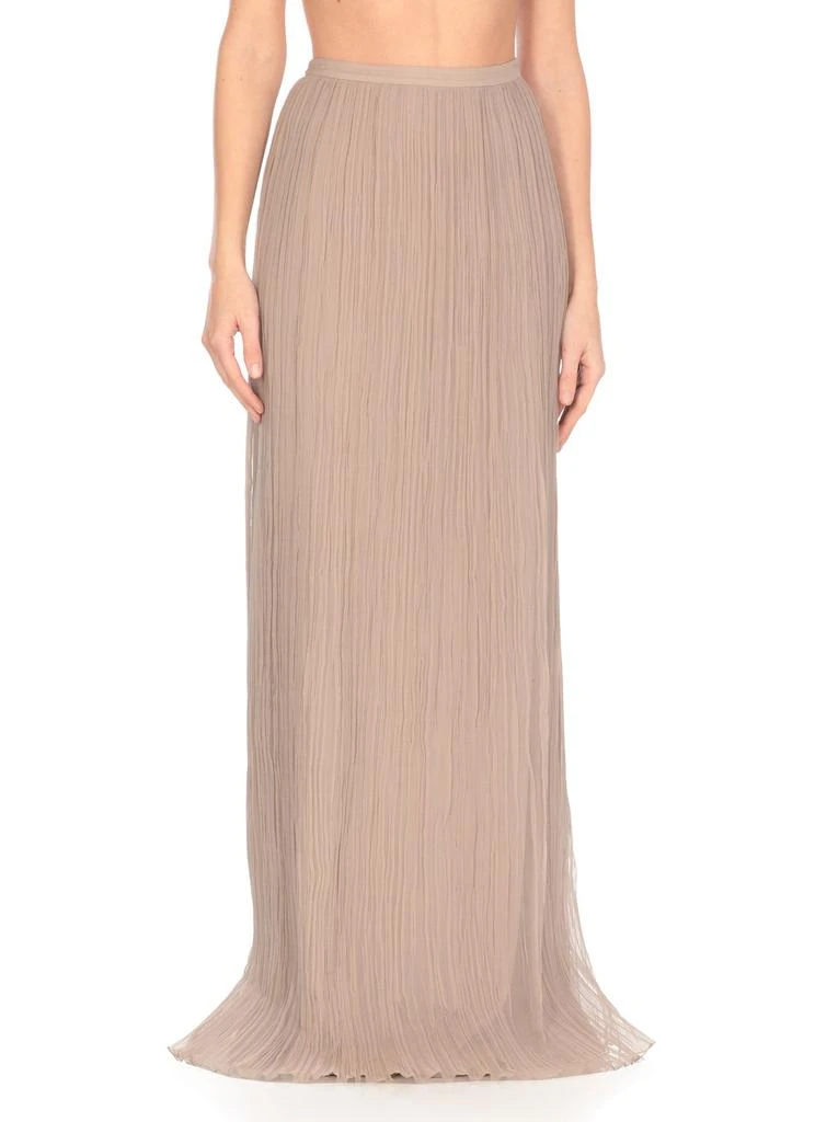 Alberta Ferretti Alberta Ferretti Pleated Satin Midi Skirt 2