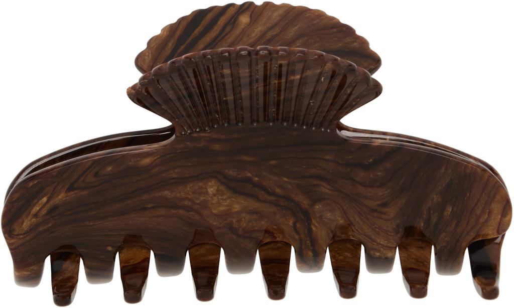 Sophie Buhai Brown Small Fan Shell Claw Hair Clip