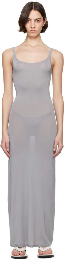 chinese dress ladies Bebe Women's Rib Tank Maxi Dress - Charcoal main image 1