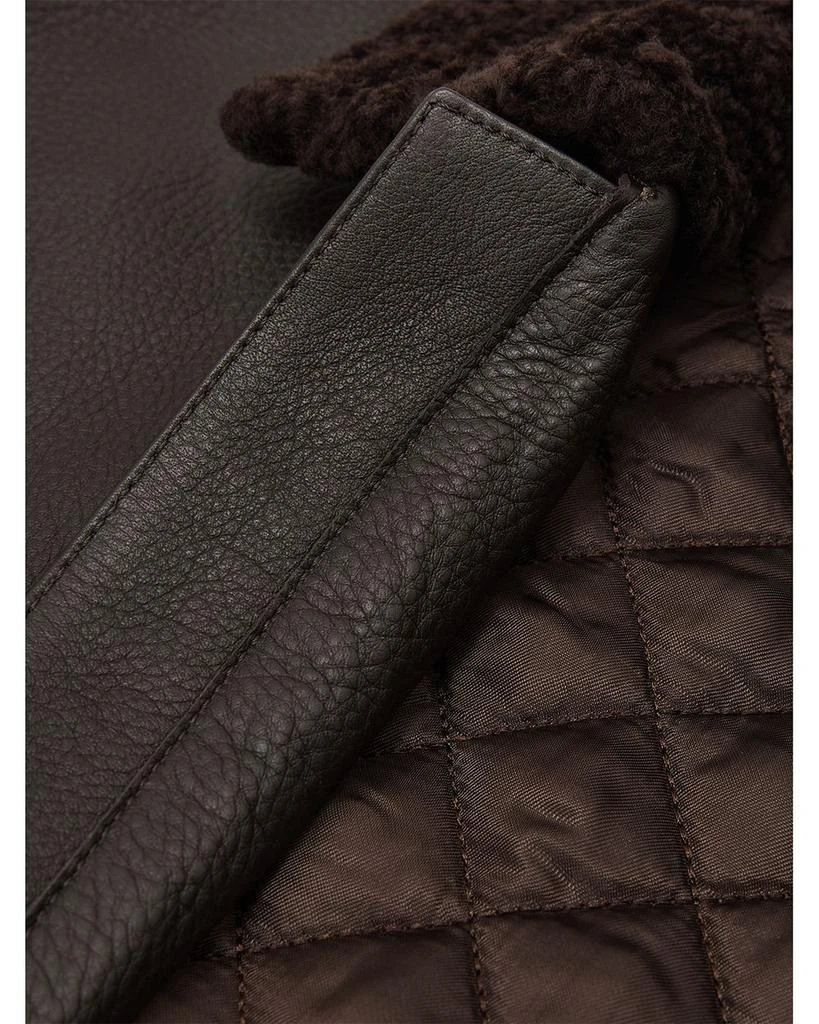 REISS Shearling Collar Leather Jacket 6