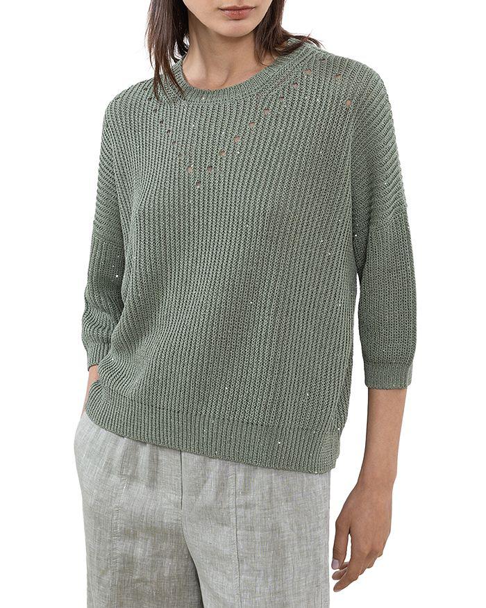 Peserico Embellished Open Knit Sweater