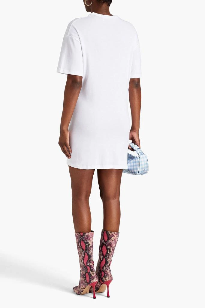 MSGM Ruched logo-print cotton-jersey mini dress 3
