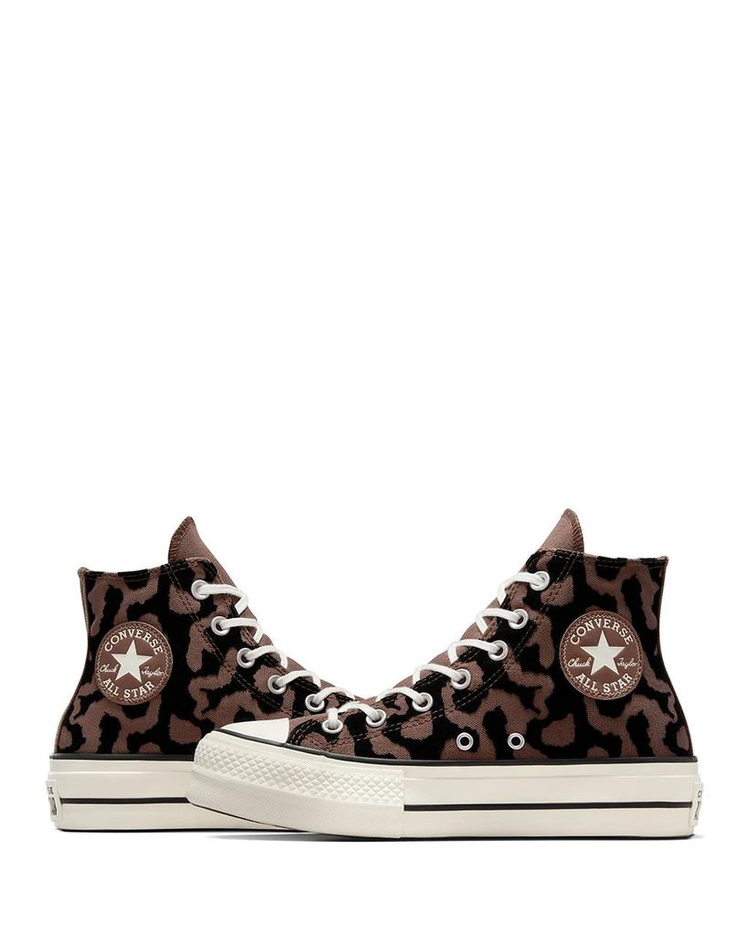 Converse Women's Chuck Taylor All Star Lift Hi Leopard Remix Sneakers 9
