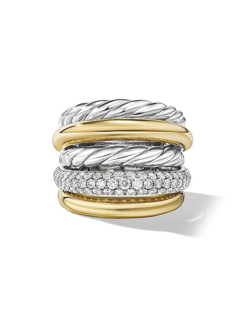 David Yurman DY Mercer™ Multi Row Ring in Sterling Silver 3