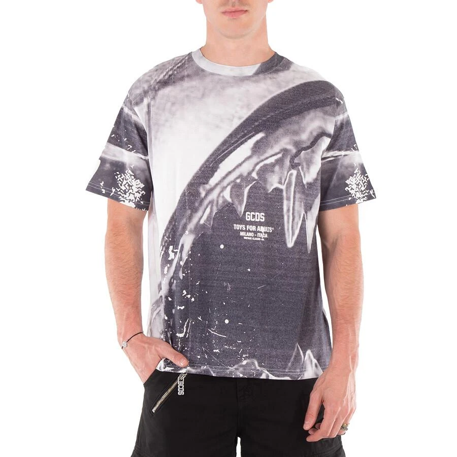 GCDS Morso Print Oversized Cotton T-Shirt 1