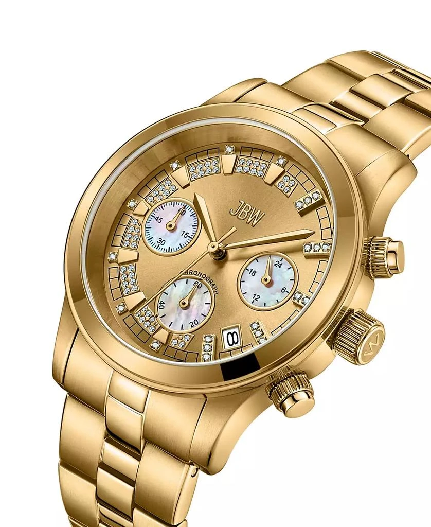 Jbw Women's Alessandra Diamond (1/5 ct.t.w.) 18k Gold Plated Stainless Steel Watch 3