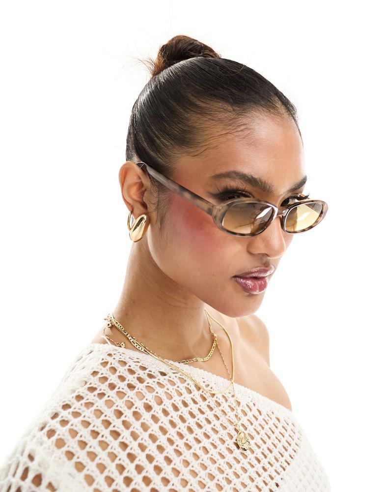 A.Kjaerbede A.Kjaerbede macy narrow sunglasses in light tortoise