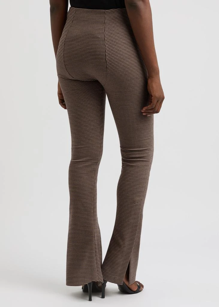 A.W.A.K.E MODE Gingham flared-leg woven trousers 3