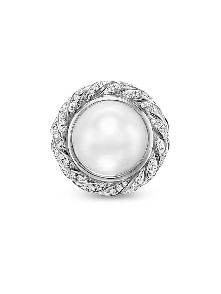 David Yurman Pearl Classics Cable Halo Ring in Sterling Silver 4