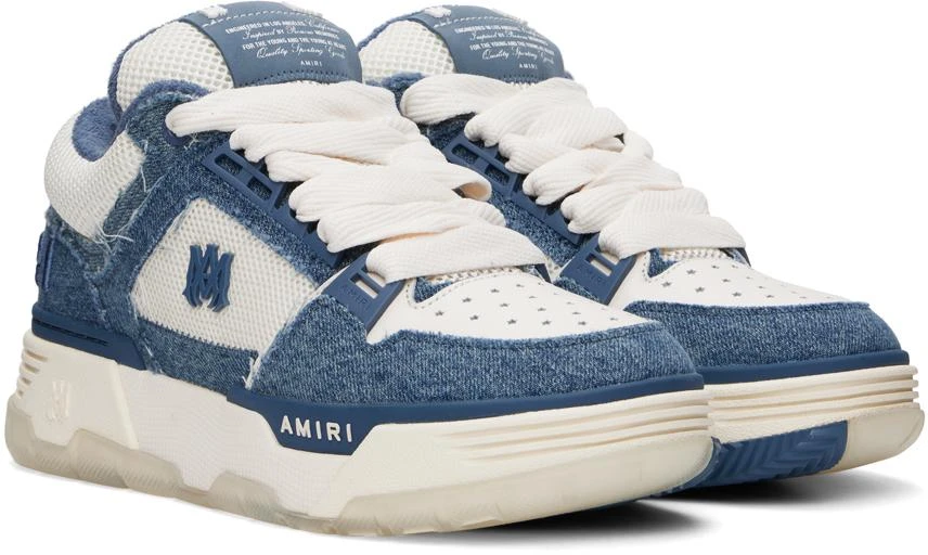 AMIRI Indigo & White Vintage Denim MA-1 Sneakers 4