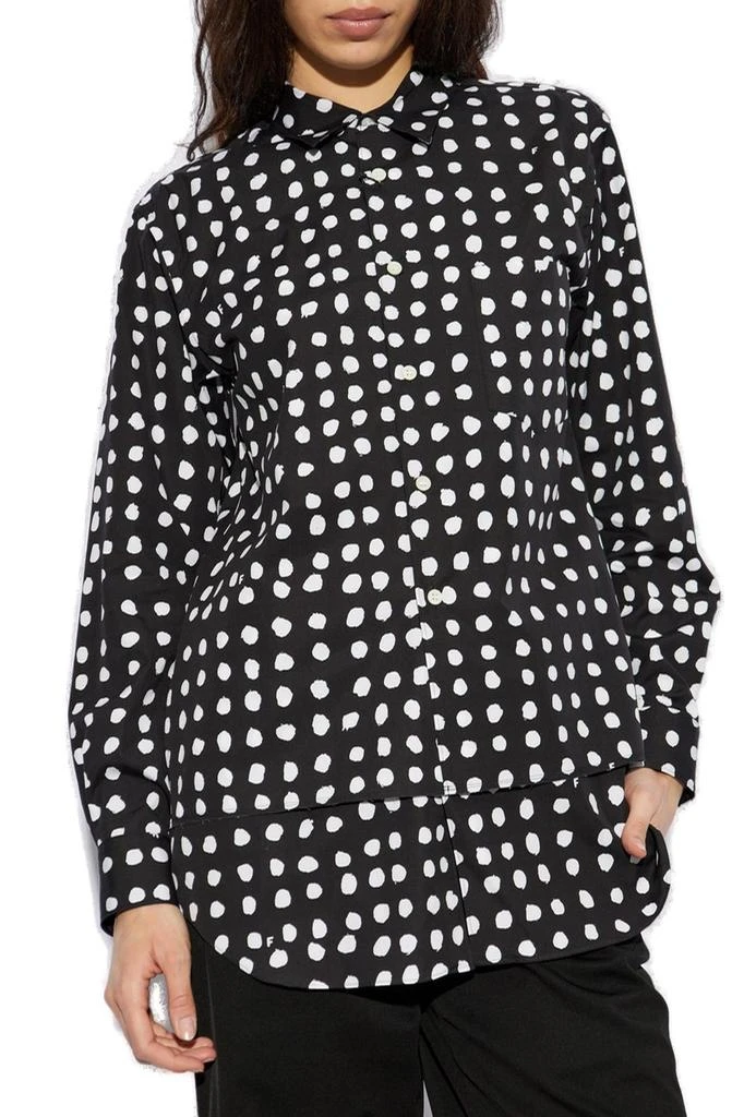 Black Comme des Garçons Black Comme des Garçons Polka Dot Long-Sleeved Shirt 2