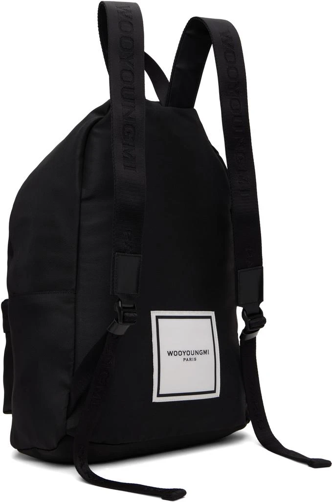 Wooyoungmi Black Logo Backpack 3