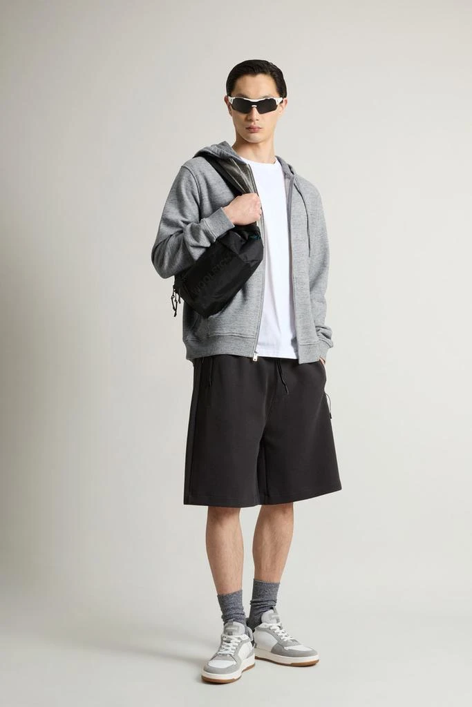 Woolrich Full-zip Hoodie in Pure Cotton Mouliné - Men - Gray 2
