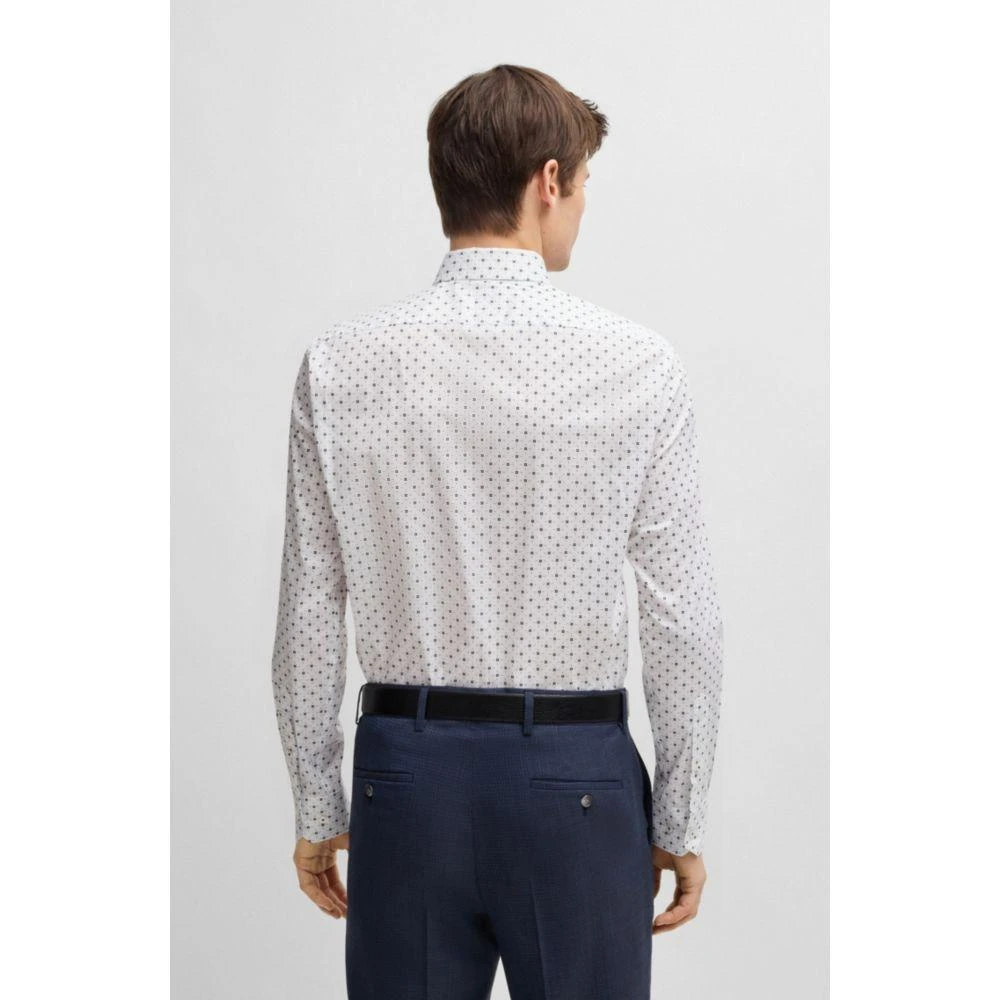hugo boss classic fit dress shirt Boss Men's by Stretch Cotton Regular-fit Dress Shirt - White