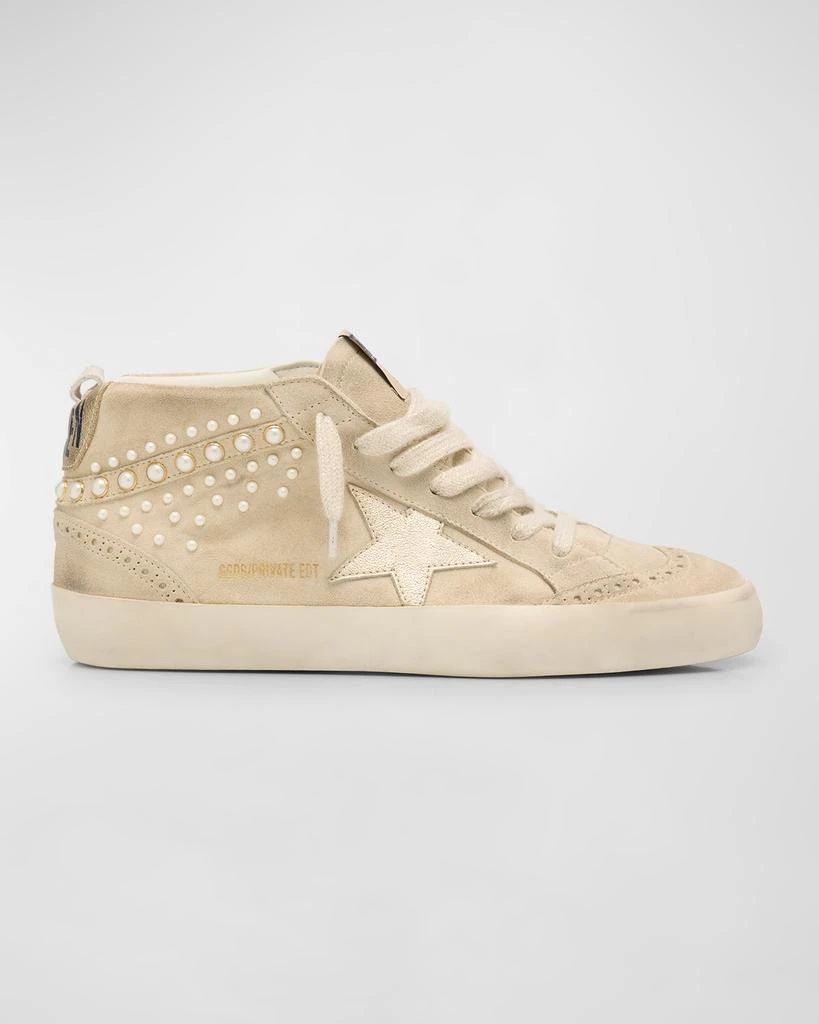 Golden Goose Midstar Suede Pearly Wing-Tip Sneakers 1