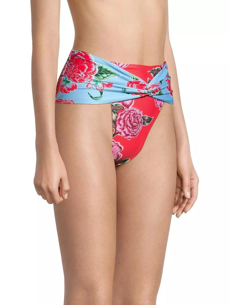 Agua Bendita Fiorever Darcy Floral High-Rise Bikini Bottom 4