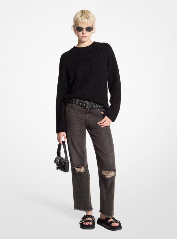 Michael Kors Ribbed Merino Wool Sweater