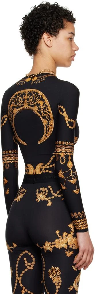 MARINE SERRE Black Ornament Moon Long Sleeve T-Shirt 3