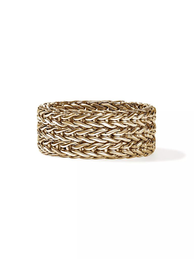 John Hardy Icon Rata Chain 14K Yellow Gold Wide Band Ring