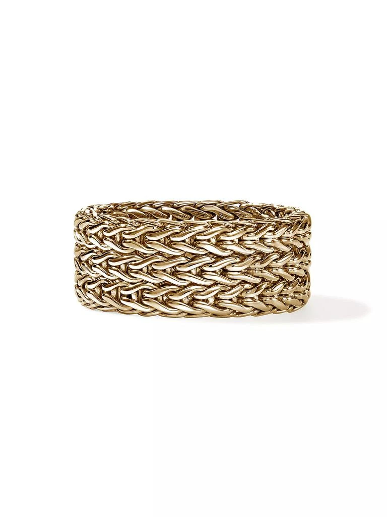 John Hardy Icon Rata Chain 14K Yellow Gold Wide Band Ring 1