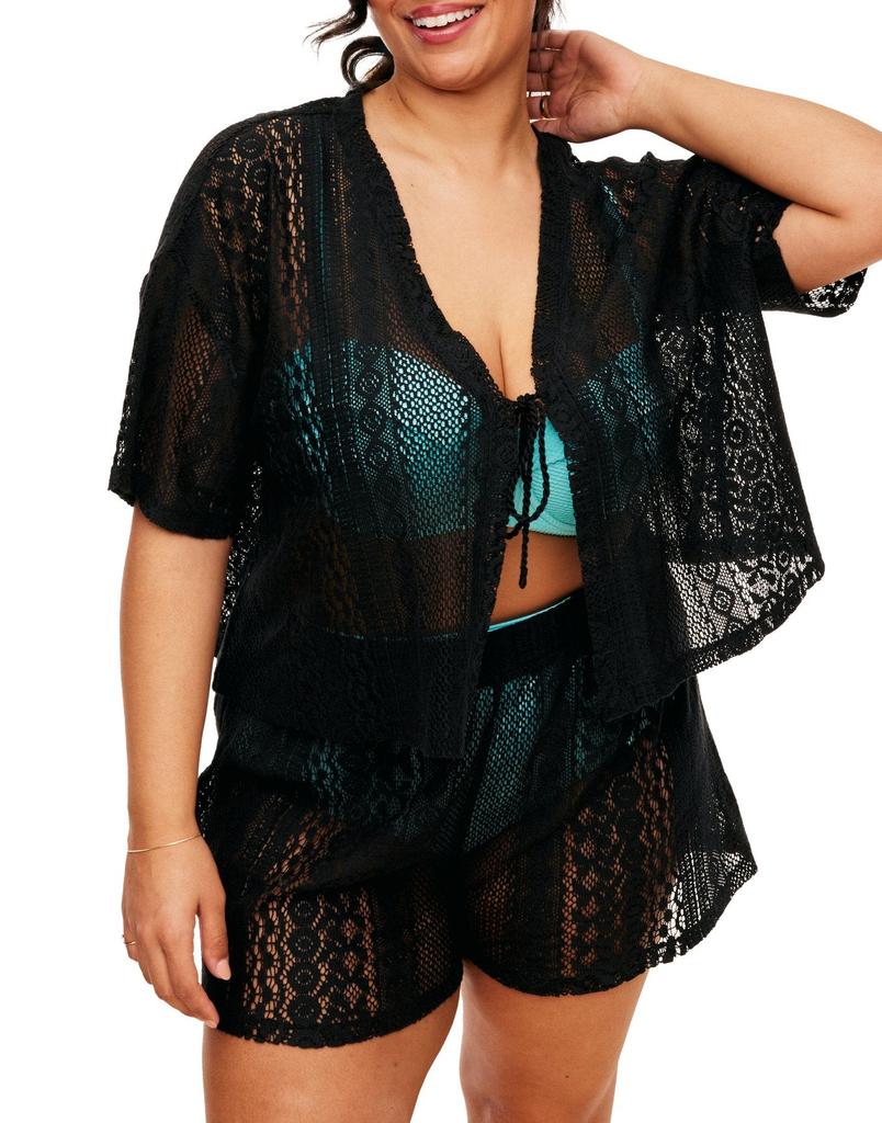 Adore Me Nika Women's Plus-Size Swimwear Two-piece Swim Cover-up Top