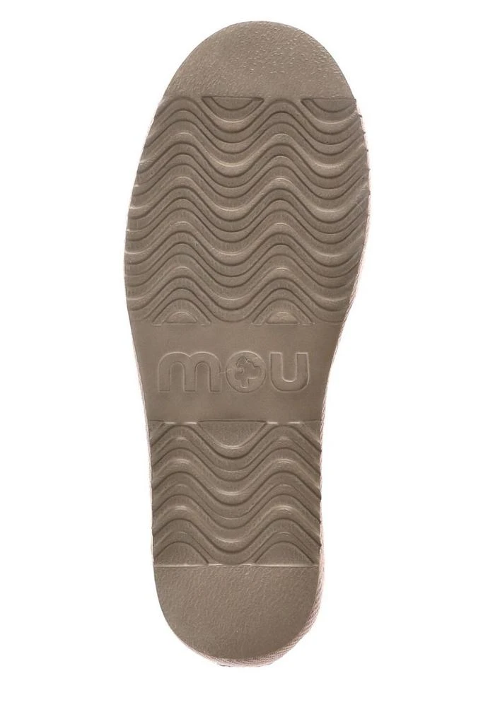 Mou Mou Logo Plaque Stitch-Trim Wedge Boots 4