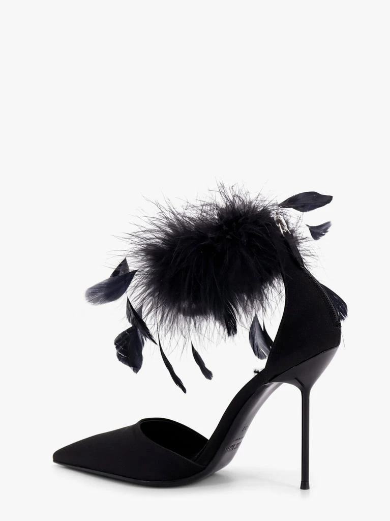 Paris Texas Lidia satin sandals with feather detail 3
