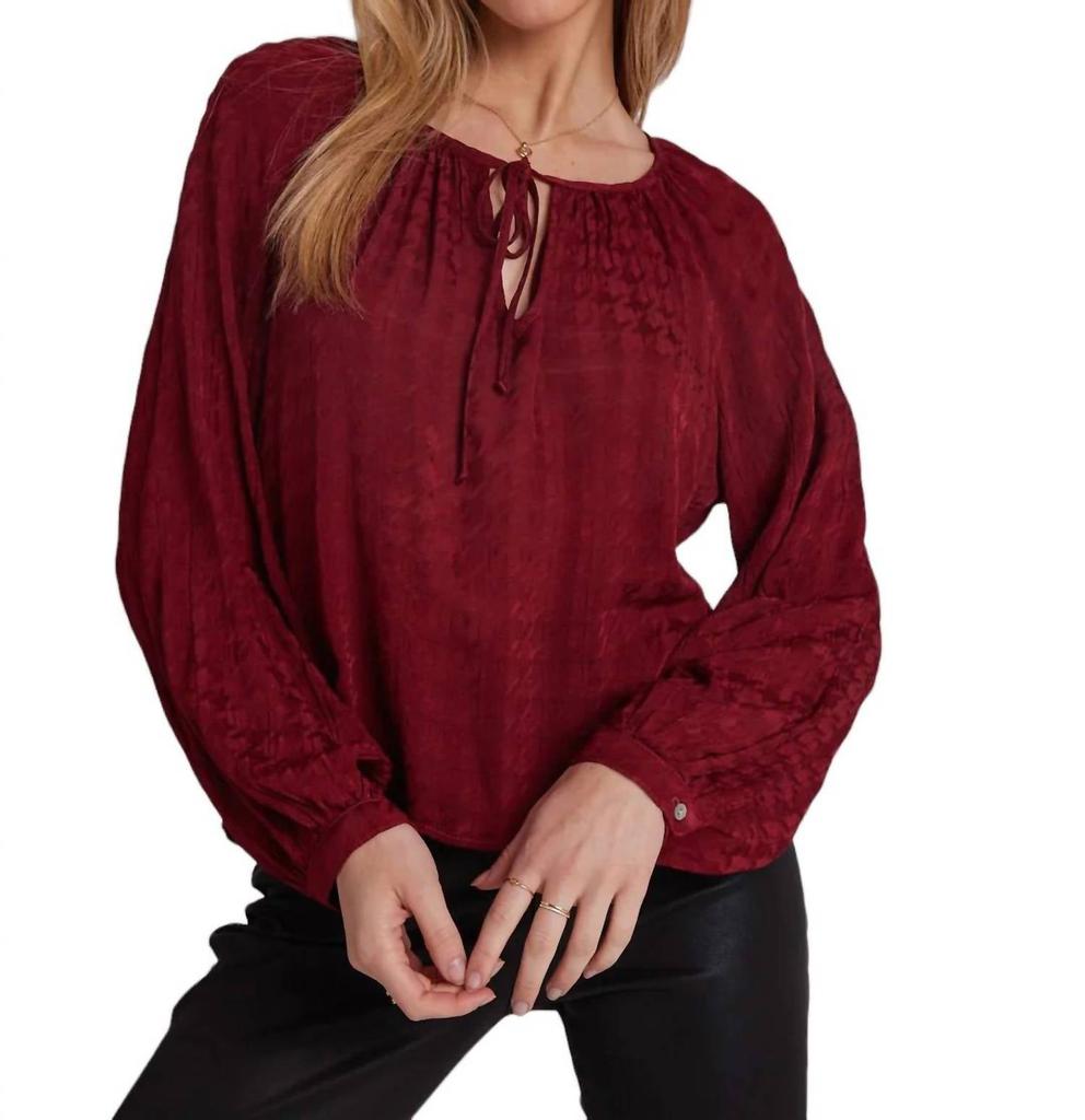 Bella Dahl Bella Dahl - Houndstooth Tie Front Blouse
