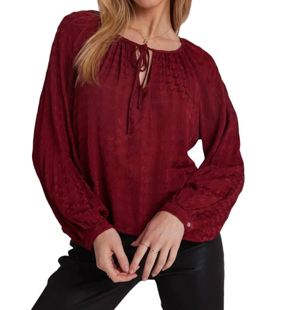 Bella Dahl Bella Dahl - Houndstooth Tie Front Blouse 1
