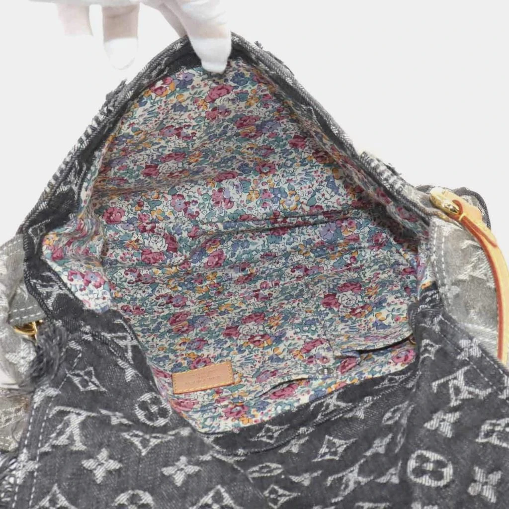 Louis Vuitton Louis Vuitton Black Monogram Denim Patchwork Handbag 8