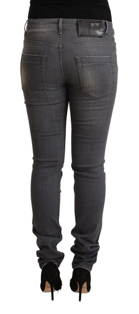 Acht Acht Dark Gray Washed Cotton Denim Skinny Jeans 3