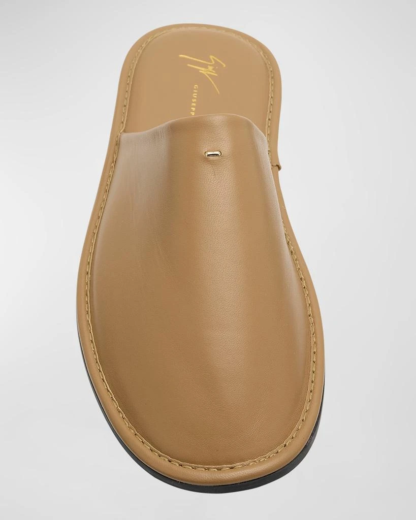Giuseppe Zanotti Men's Clermond Napa Leather Mule Slippers 4