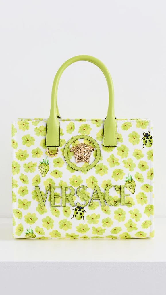 Versace Fabric and Calf Leather Small Tote 1