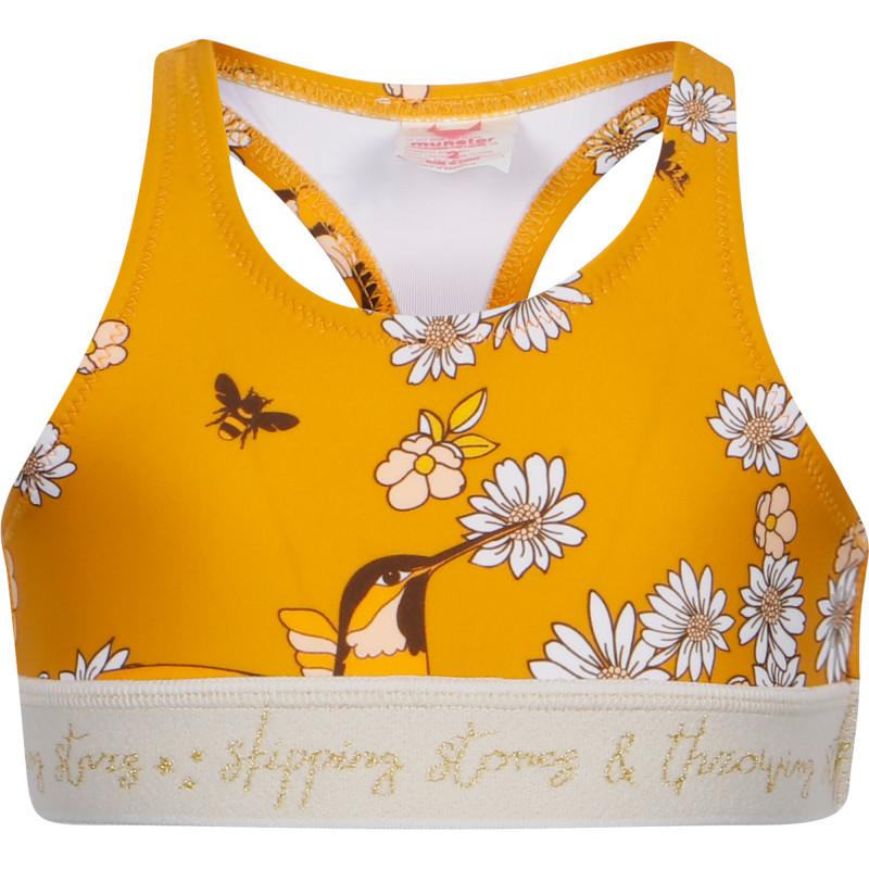Munster Floral print tank top in yellow