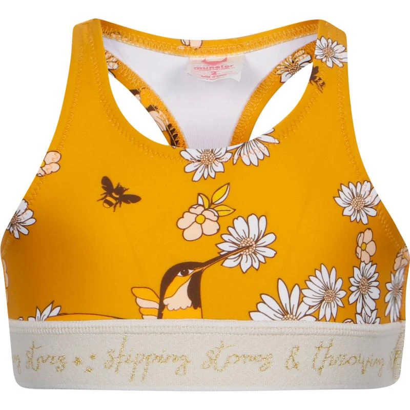 Munster Floral print tank top in yellow 1