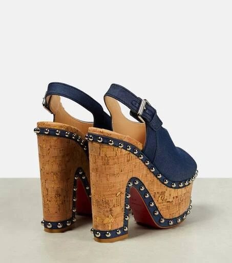 Christian Louboutin Super Joan denim platform sandals 3