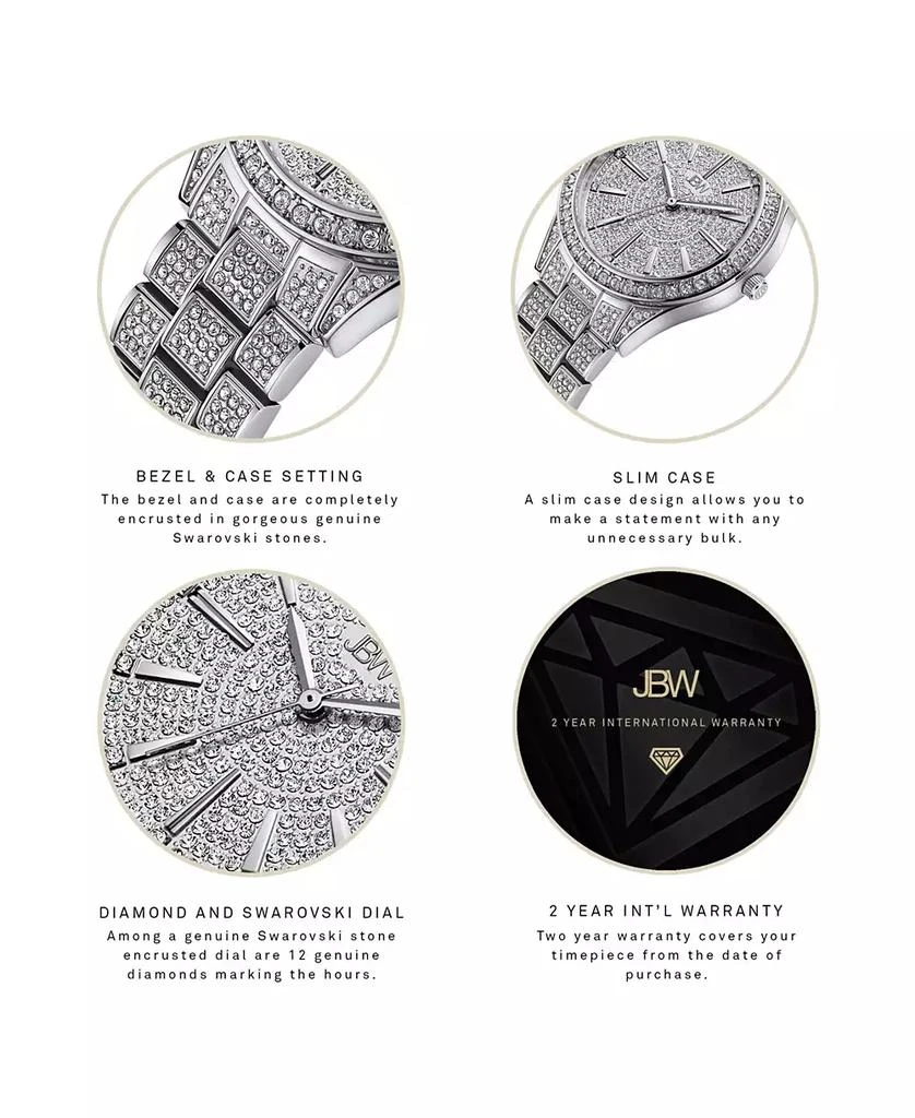 Jbw Women's Cristal Diamond (1/8 ct. t.w.) Watch in Stainless Steel Watch 38mm 5