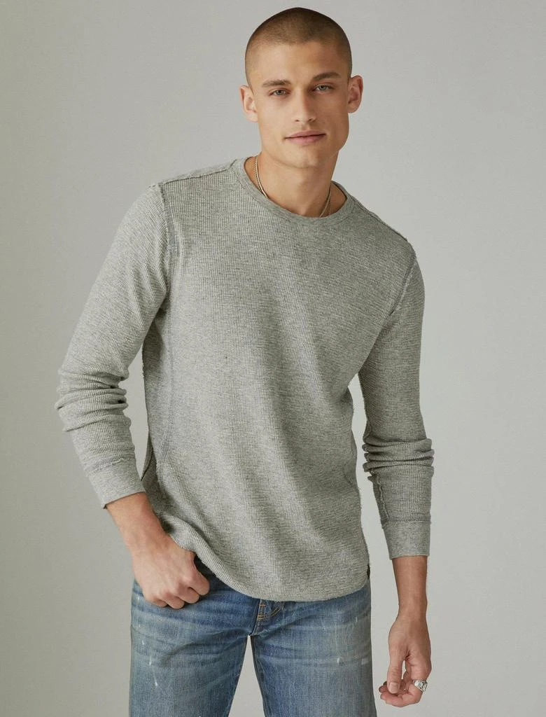Lucky Brand Men's Garment Dye Thermal Crew 3