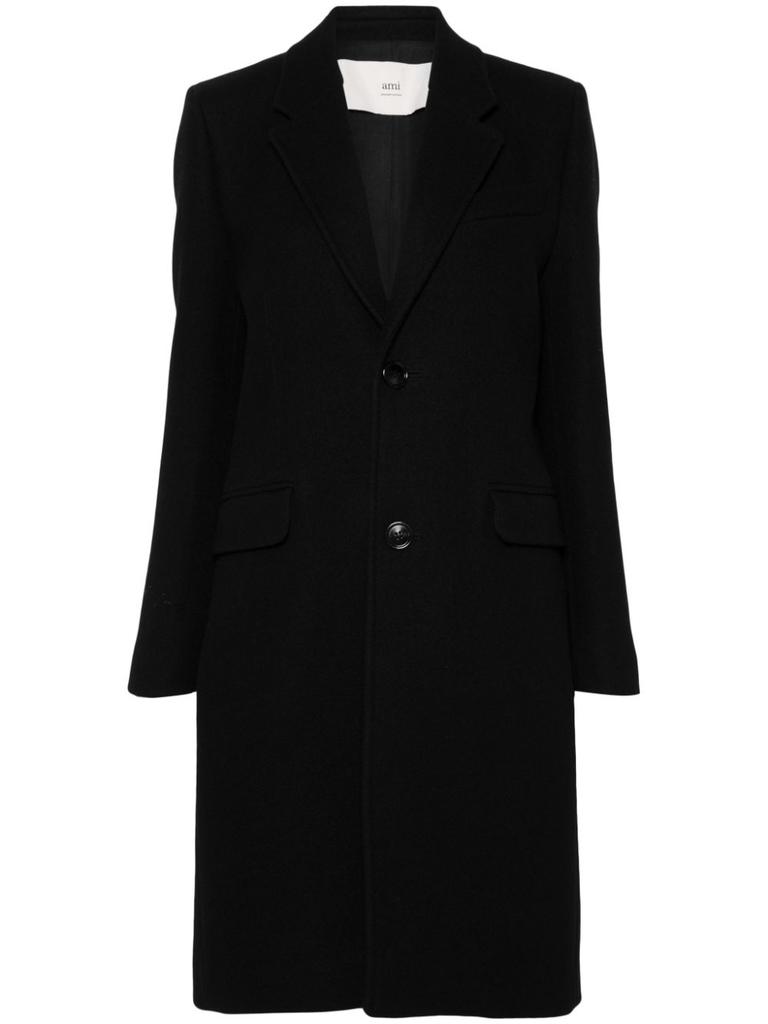 AMI Ivory Wool Oversize Blazer - Jackets - BeyondStyle